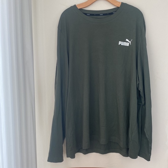 PUMA Long Sleeve Taping Tee Green XXL - Picture 3 of 10